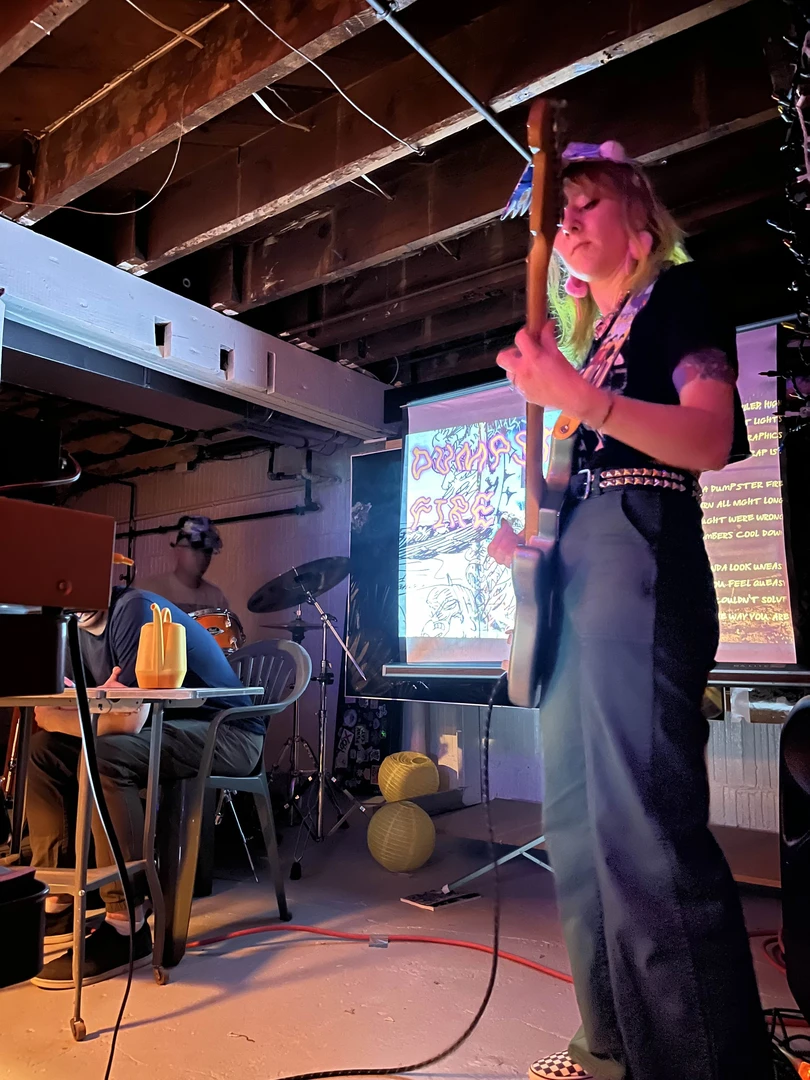 Still from trash and other filth performance